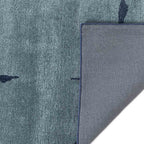 Abstract Geometric Blue & Grey Area Rug