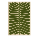 Abstract Leaf Wool Rug