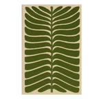 Abstract Leaf Wool Rug