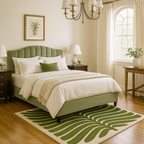 Abstract Leaf Wool Rug