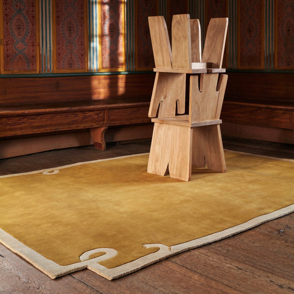 Mustard Gold Border Rug