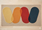 Multicolor Abstract Geometric Oval Area Rug