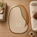 Beige & Terracotta Organic Abstract Rug