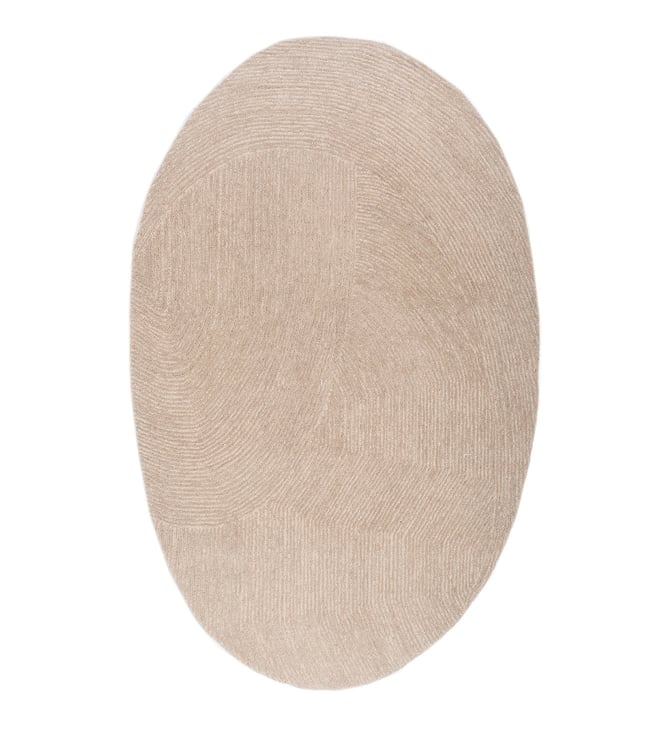 Beige Organic Abstract Rug