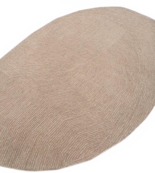 Beige Organic Abstract Rug