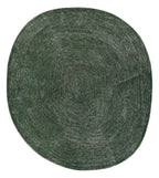 Deep Forest Green Organic Abstract Rug