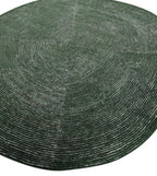 Deep Forest Green Organic Abstract Rug