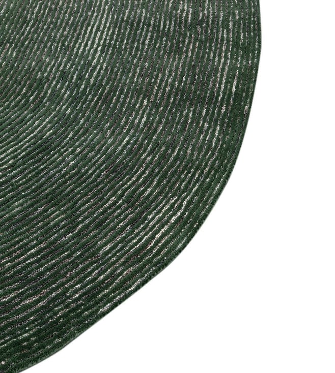 Deep Forest Green Organic Abstract Rug