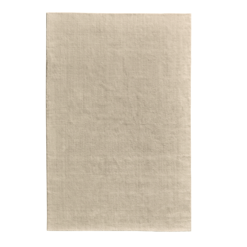 Solid Ivory Beige Rug