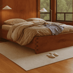 Solid Ivory Beige Rug