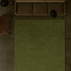 Olive Green Solid Rug