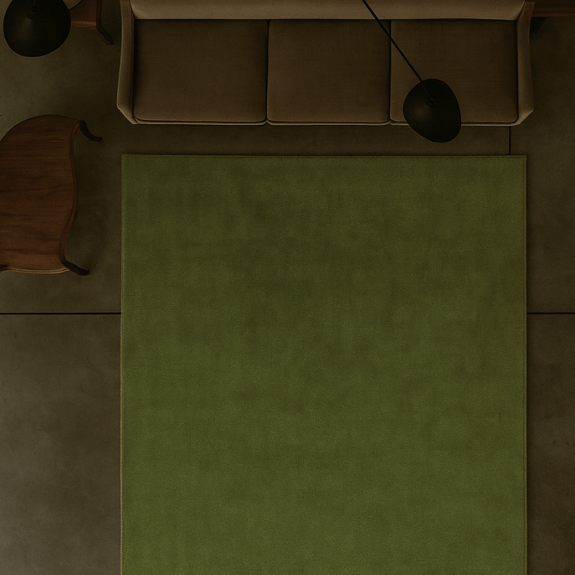 Olive Green Solid Rug