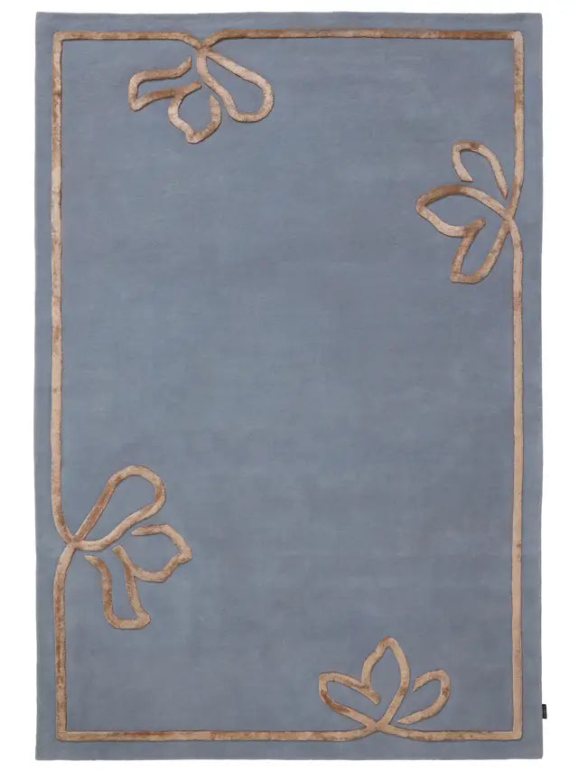 Floral Border abstract Rug