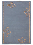 Floral Border abstract Rug