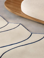 Abstract Wave Wool Rug