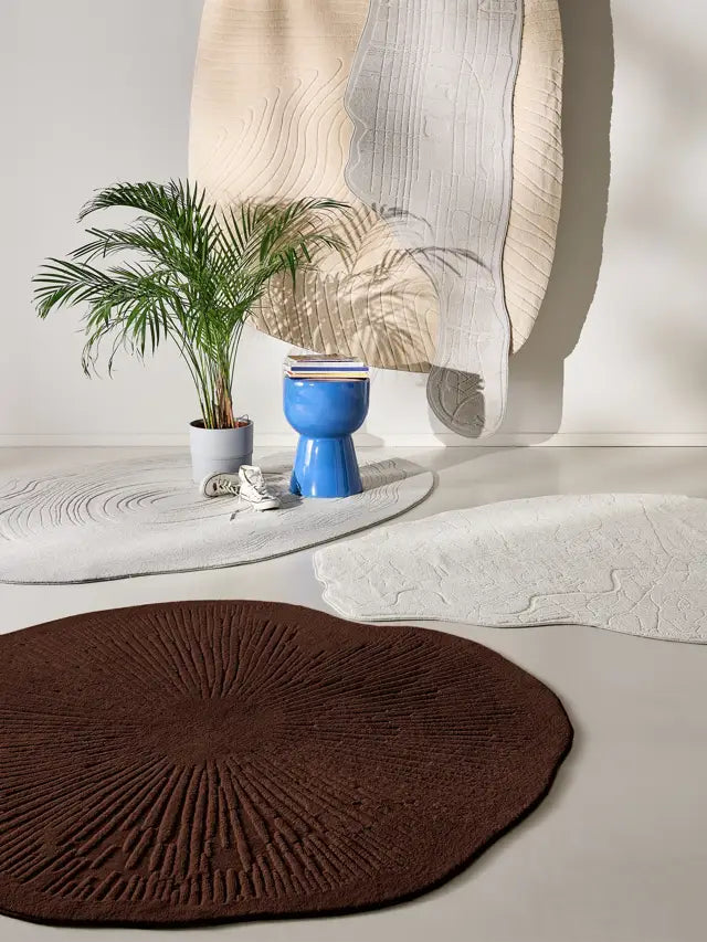 Deep Cocoa Organic Contour Rug