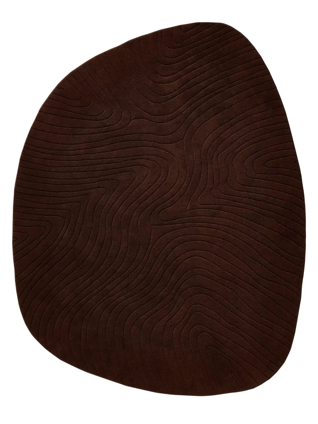 Deep Cocoa Organic Contour Rug