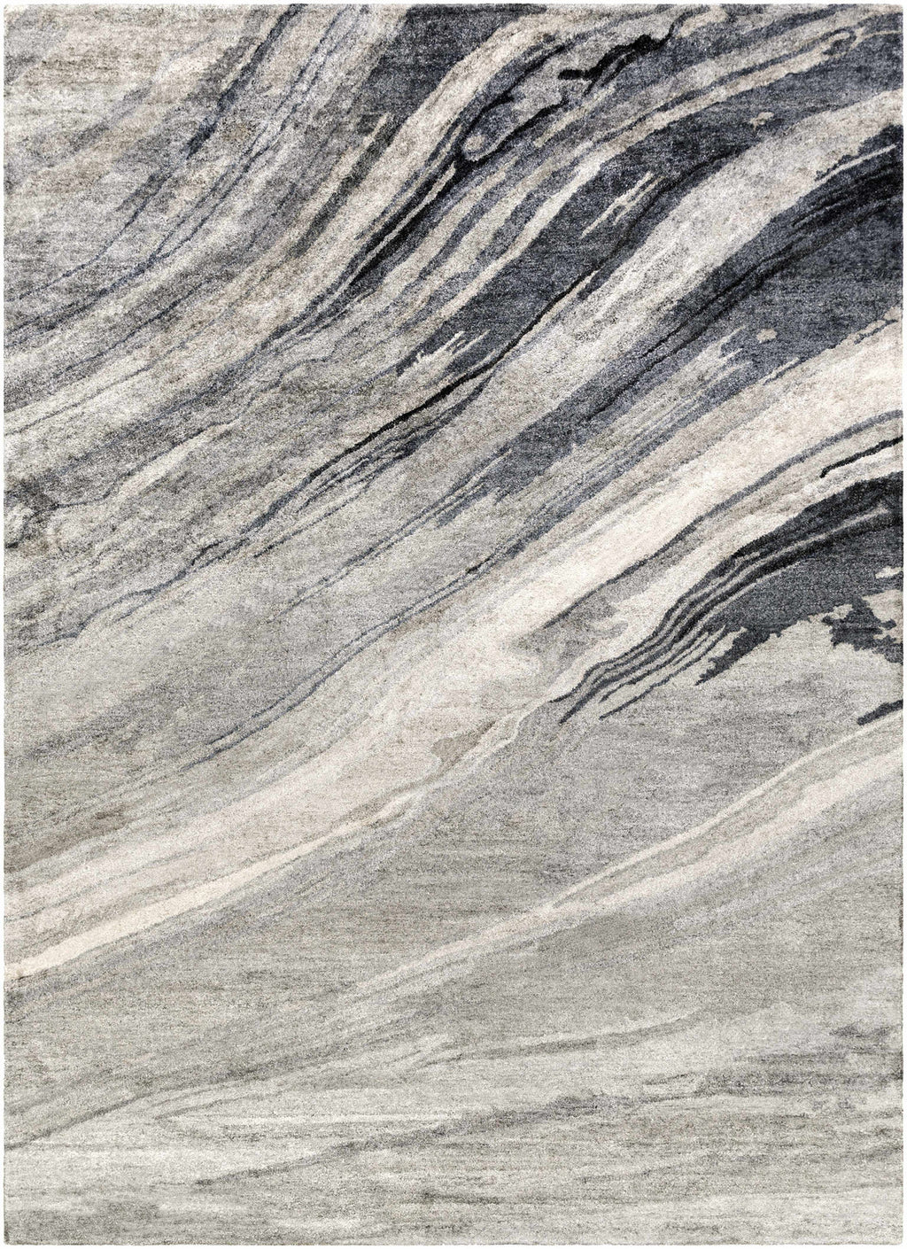 Marble Flow Grey Rug