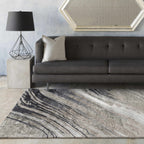 Marble Flow Grey Rug