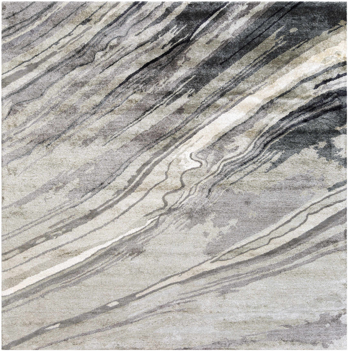 Marble Flow Grey Rug