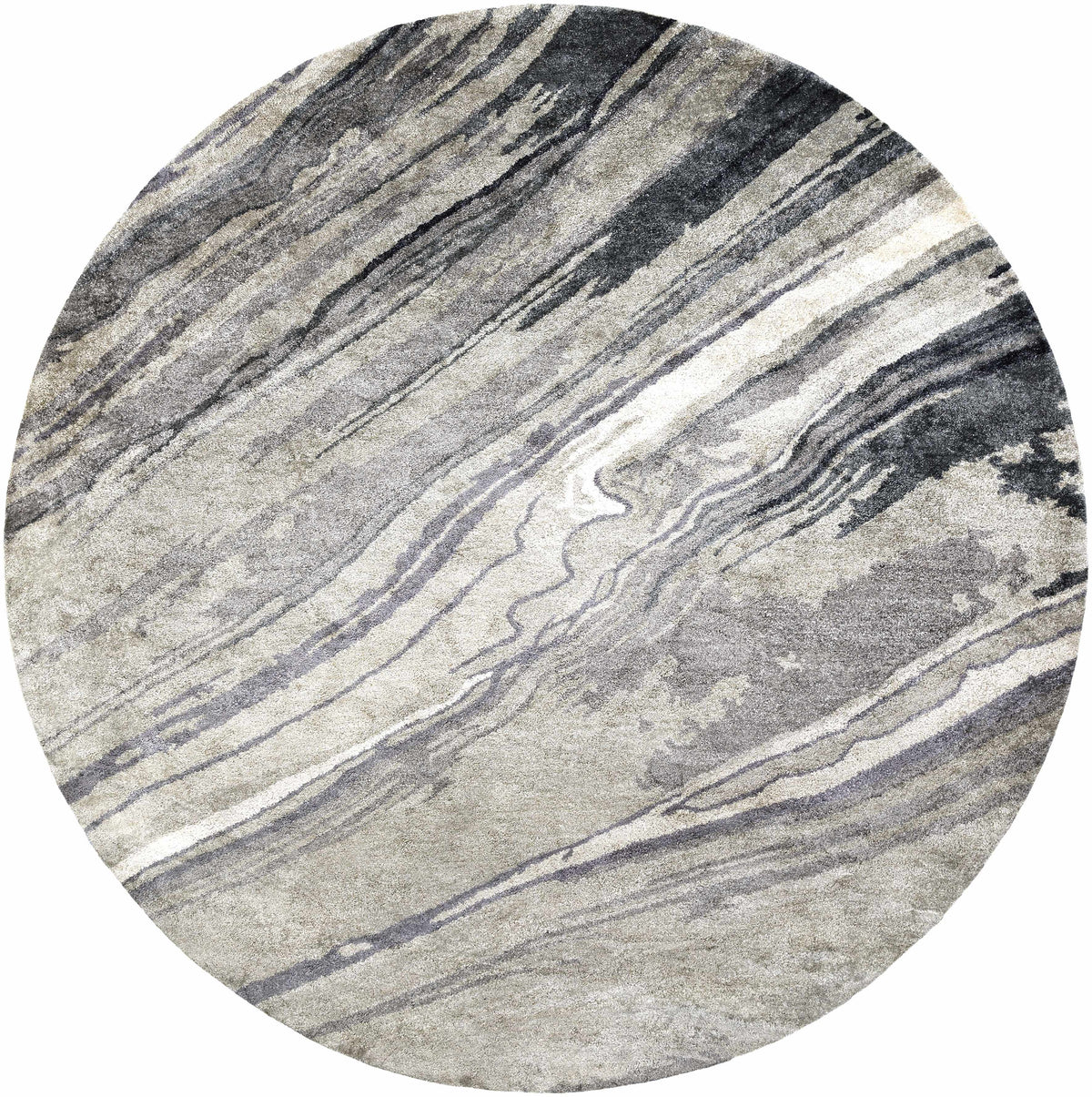 Marble Flow Grey Rug