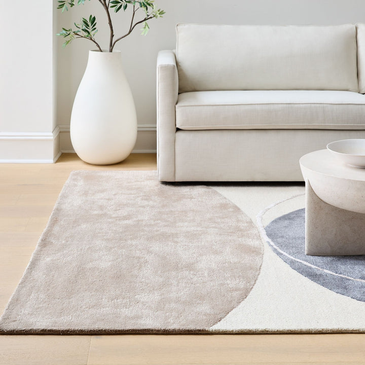 Grey & Beige abstract Rug