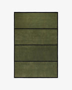 Olive Green Modern Panel Rug