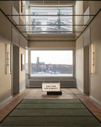 Olive Green Modern Panel Rug