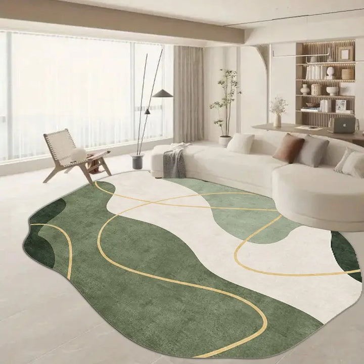 Organic Green & Ivory rug