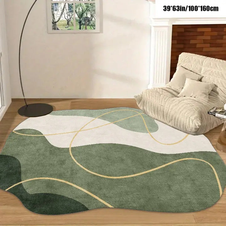 Organic Green & Ivory rug