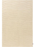 Wavy Lines Ivory Solid Rug