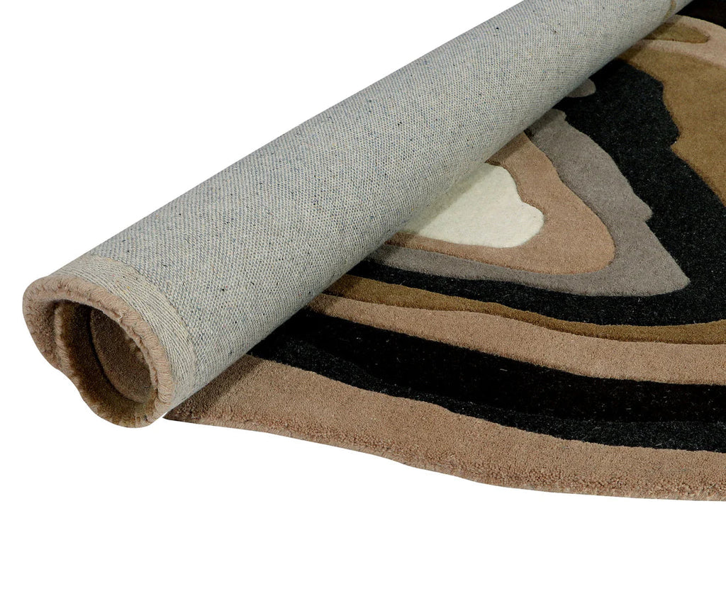 Earth Layers Abstract Unshaped Rug