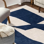 Navy Blue & Ivory
