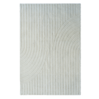 Ivory Curved Line Rug