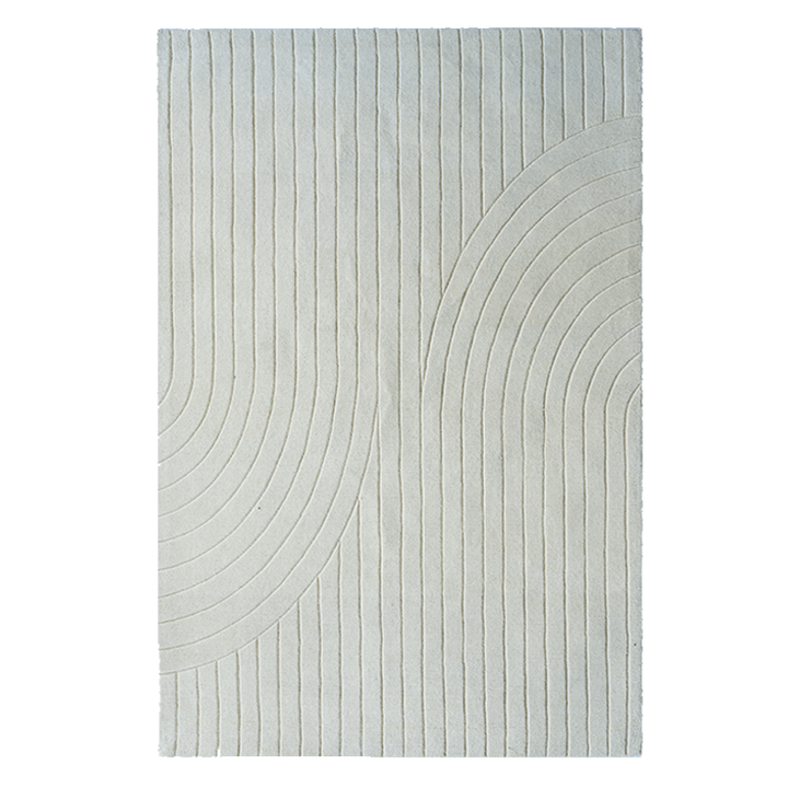 Ivory Curved Line Rug