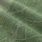 Botanical Green Textured Wool Rug