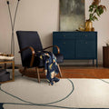 Contemporary Curved Line Geometric Rug