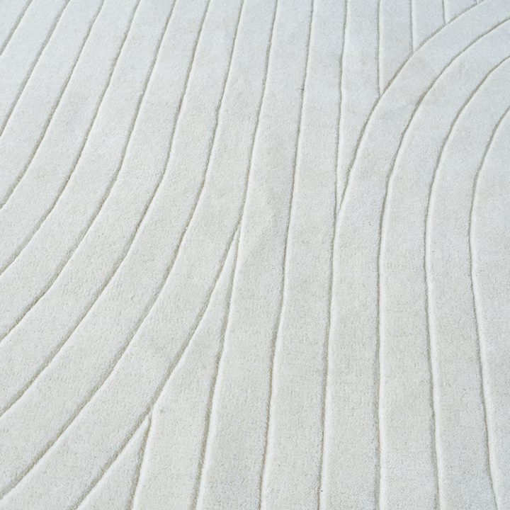 Ivory Curved Line Rug