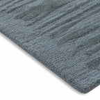 Modern Blue Grey Textured Abstract Area Rug