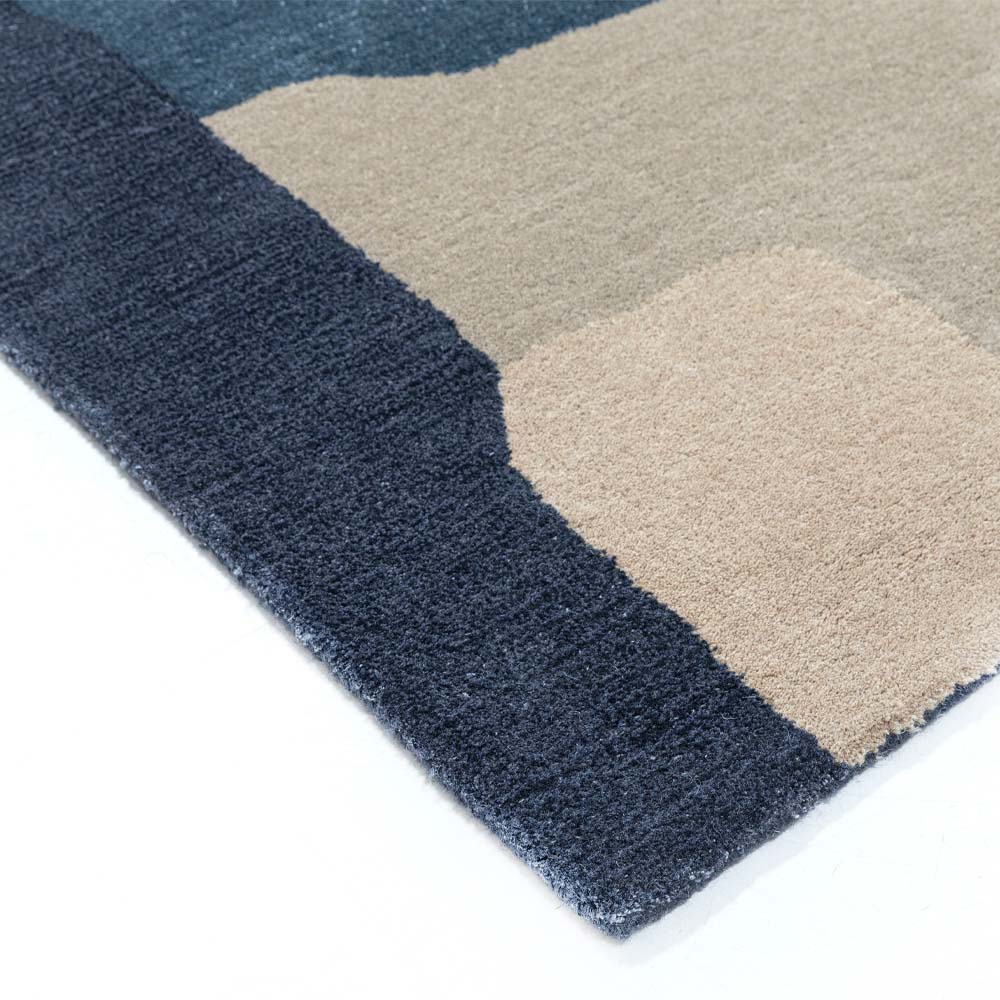 Modern Black & Navy Rug