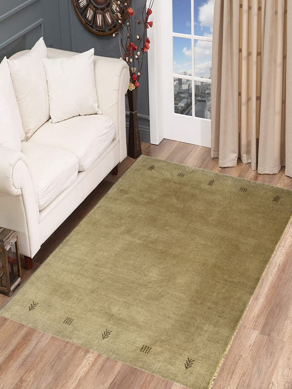 Olive Beige Minimalist Rug