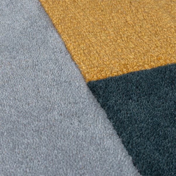 Modern Geometric Color Block Rug