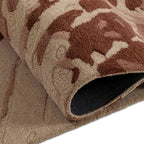 Rustic Rose Abstract Wool Rug