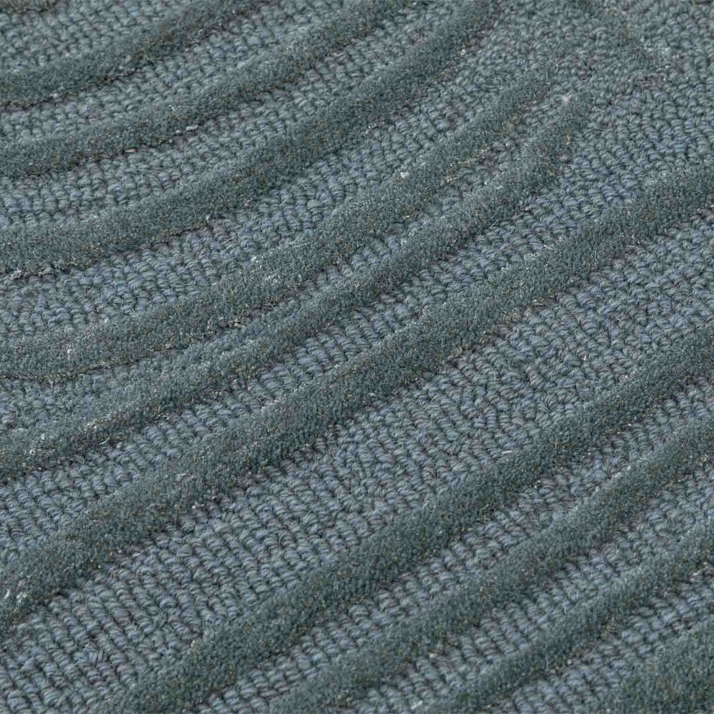 Modern Blue Grey Textured Abstract Area Rug