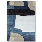 Modern Black & Navy Rug