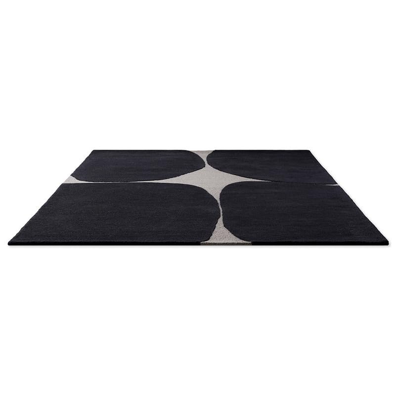 Modern Black Abstract Geometric Rug
