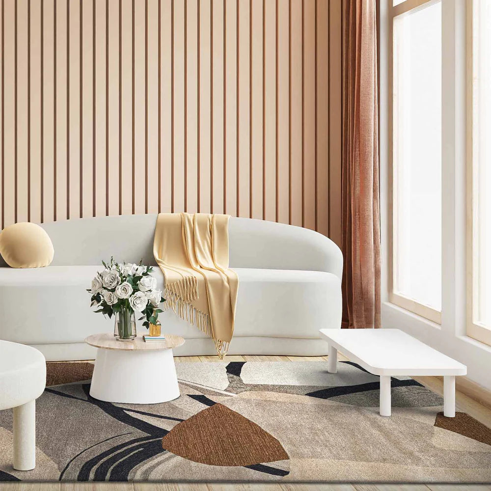 Modern Abstract Geometric Shapes Rug
