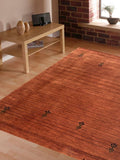 Terracotta Rust Minimalist Tribal Rug