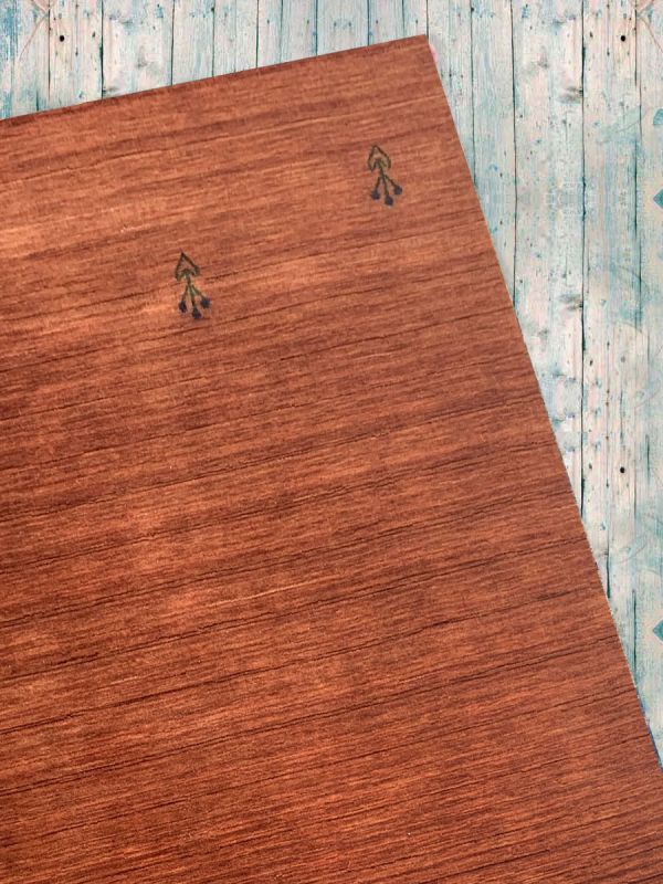 Terracotta Rust Minimalist Tribal Rug