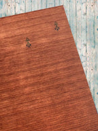 Terracotta Rust Minimalist Tribal Rug